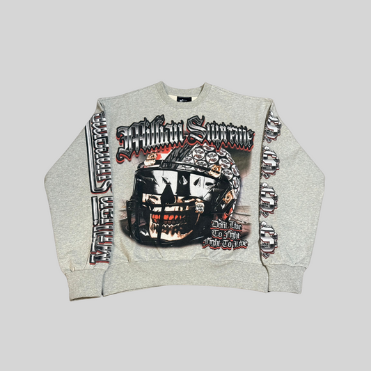 MILLIAN SUPREME "DYNASTY HELMET" CREWNECK SWEAT SHIRT