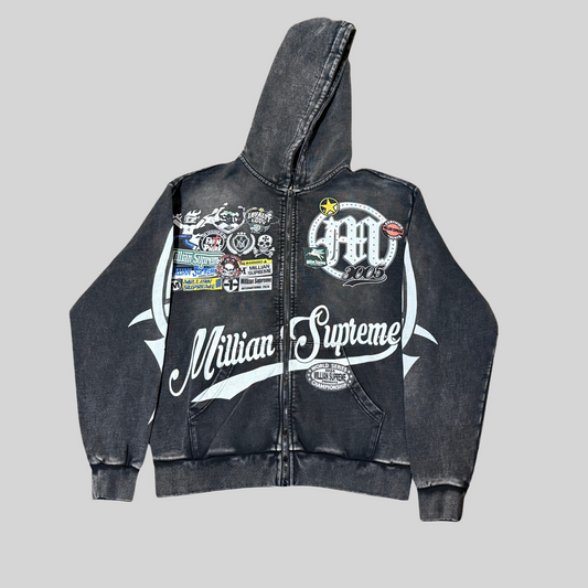 MILLIAN SUPREME PATCH WORK ZIPUP HOODIE